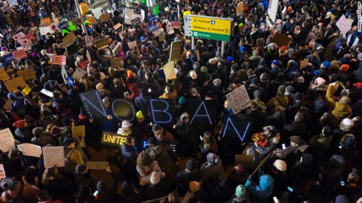 Travel+Ban.+People+protesting+to+overrule+the+temporary+ban+of+four+months.