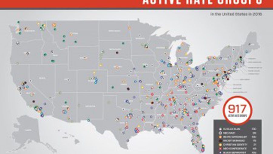 There are currently 917 organizations classified as hate groups in the United States. 
