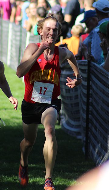 Conor Strizich, seen here at the Cougar Classic, was the top finisher for the boys at Doherty's Spartan Invite with a time of 17:05.