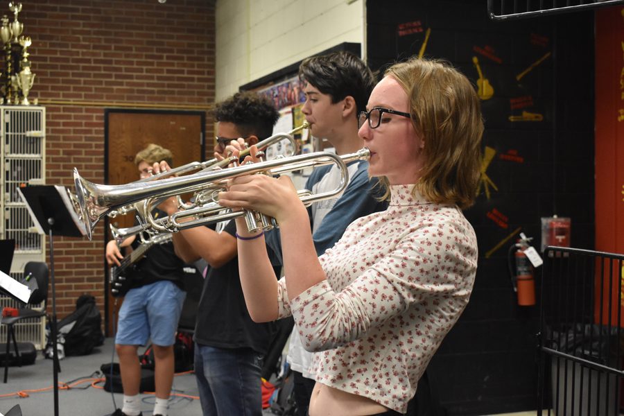 Band president Chloe Cassens doesn't need to toot her own horn.  The band elections did that for her!