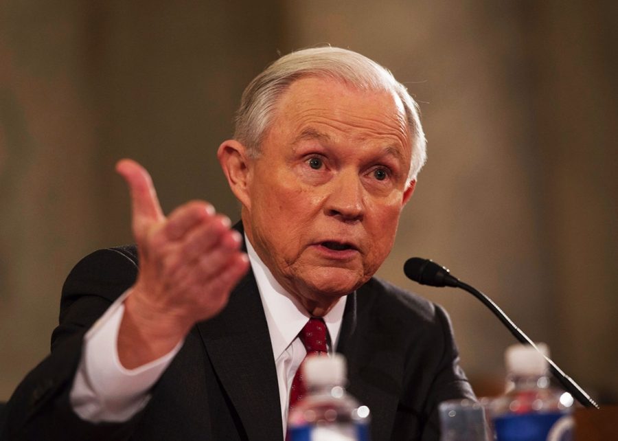 Attorney General Jeff Sessions in a Hearing