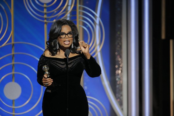 Oprah Winfrey at the 2017 Golden Globes