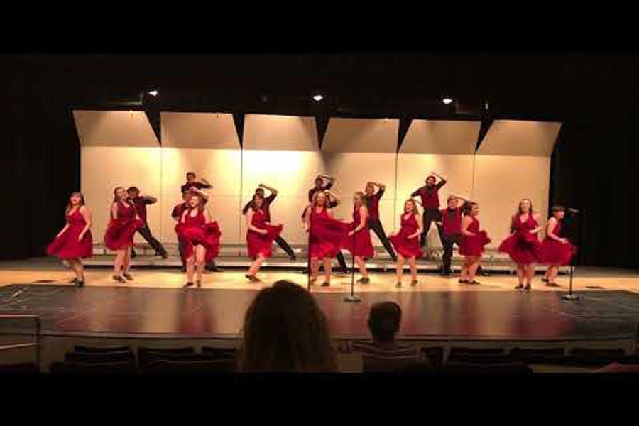 Coronado's show choir performing one of their songs.