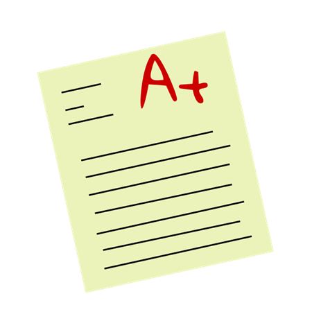 The famous A that scares us into getting good grades because we all want to be above average. 