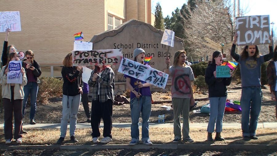 Some students went to the protest in front of the D11 administration building.