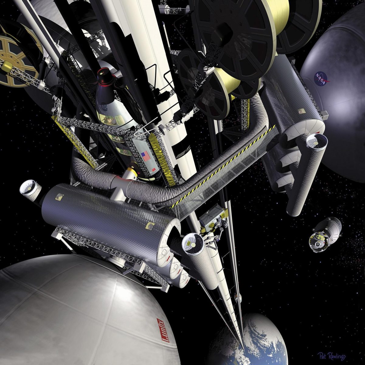 NASA concept image of a Space Elevator. [7]