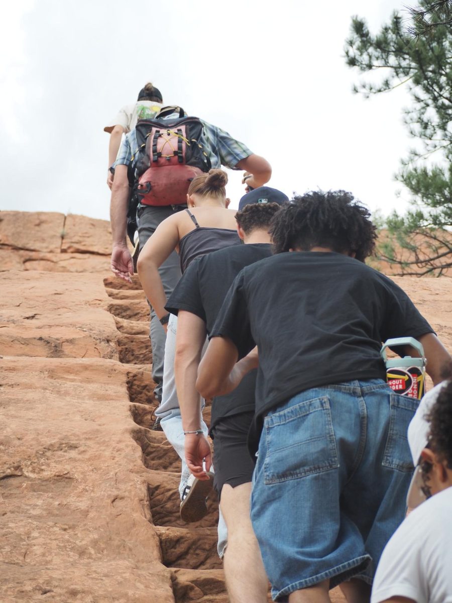 Mr. Ziser's section out on a hike at Red Rock Open Space.