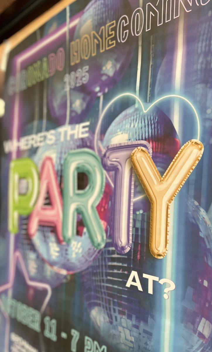 Coronado Homecoming Poster in the Tech Building