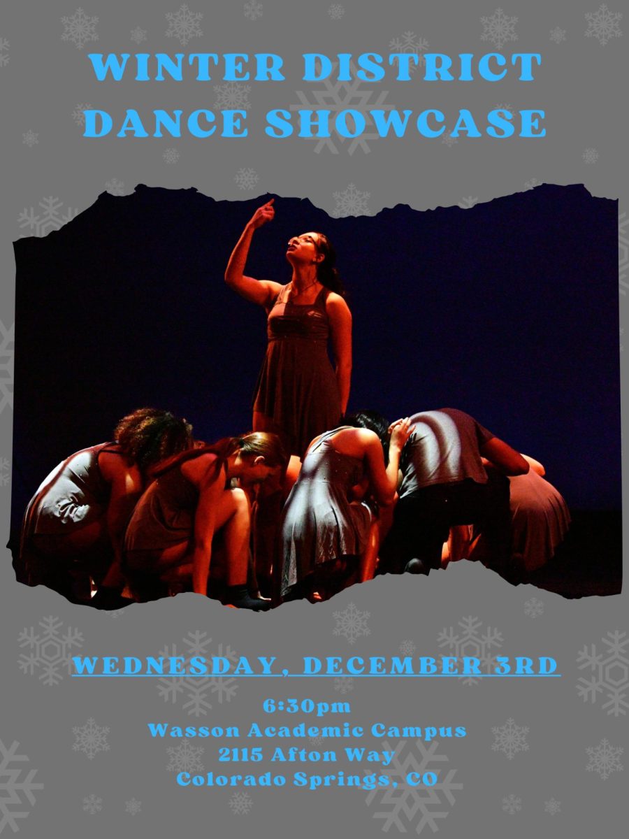 The recital poster featuring last year's dance class