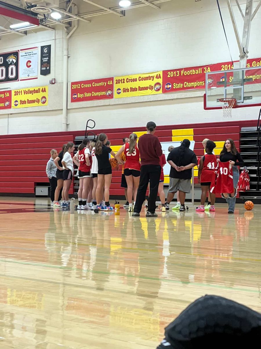 Coach Lays introducing new plays. 