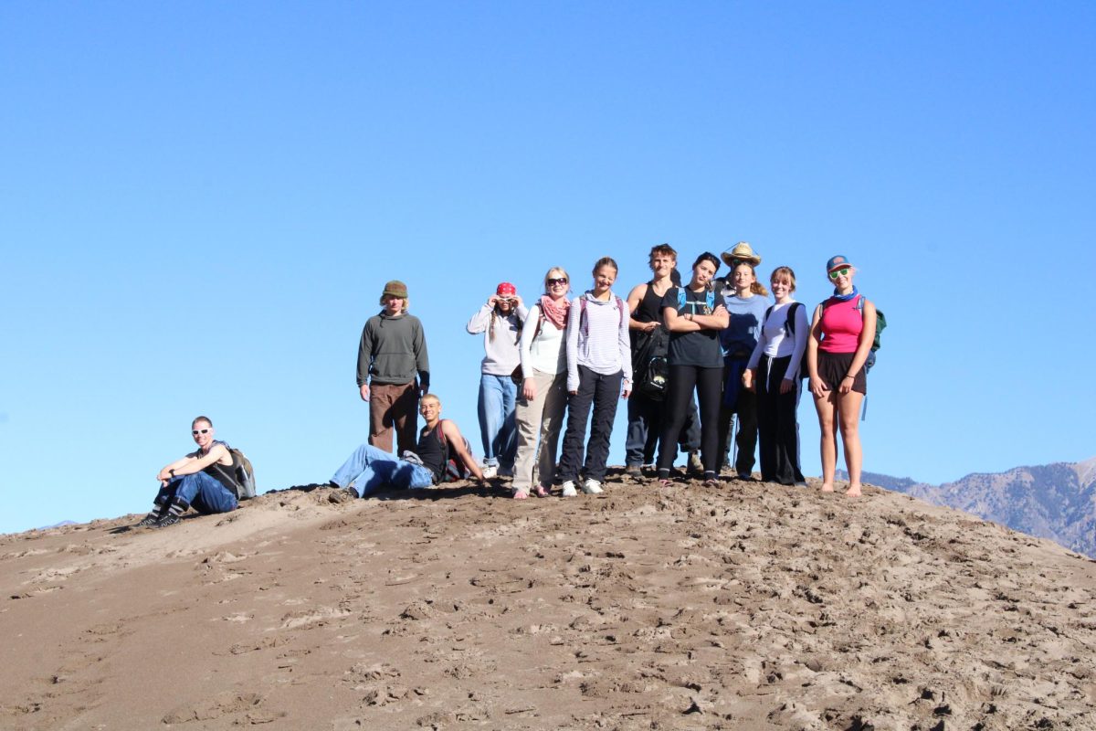Coronado's Outdoor Science class hiking up High Dune in the Great Sand Dunes National Park and Preserve. 