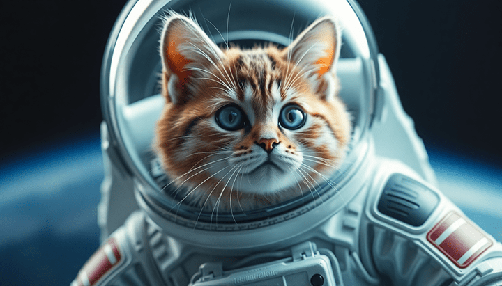 Ai generated cat in space