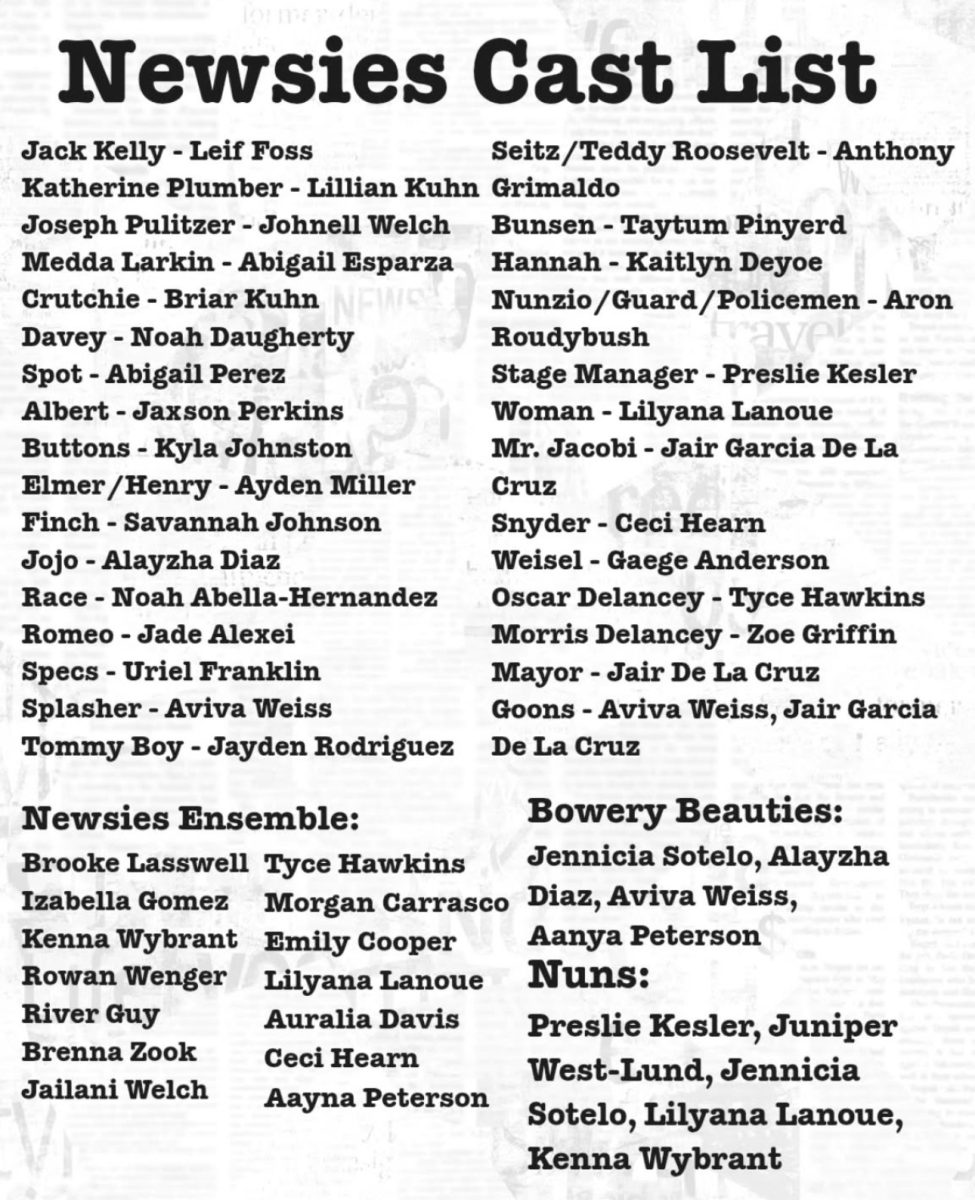 Newsies cast list 