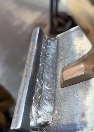 a perfect weld done by student at Pikes Peak State college 