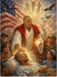 Trump depicting himself as Jesus Christ