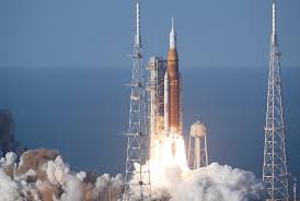 Artemis IV launch retrieved from Flickr which depicts the rocket launching for Kennedy Space Center.